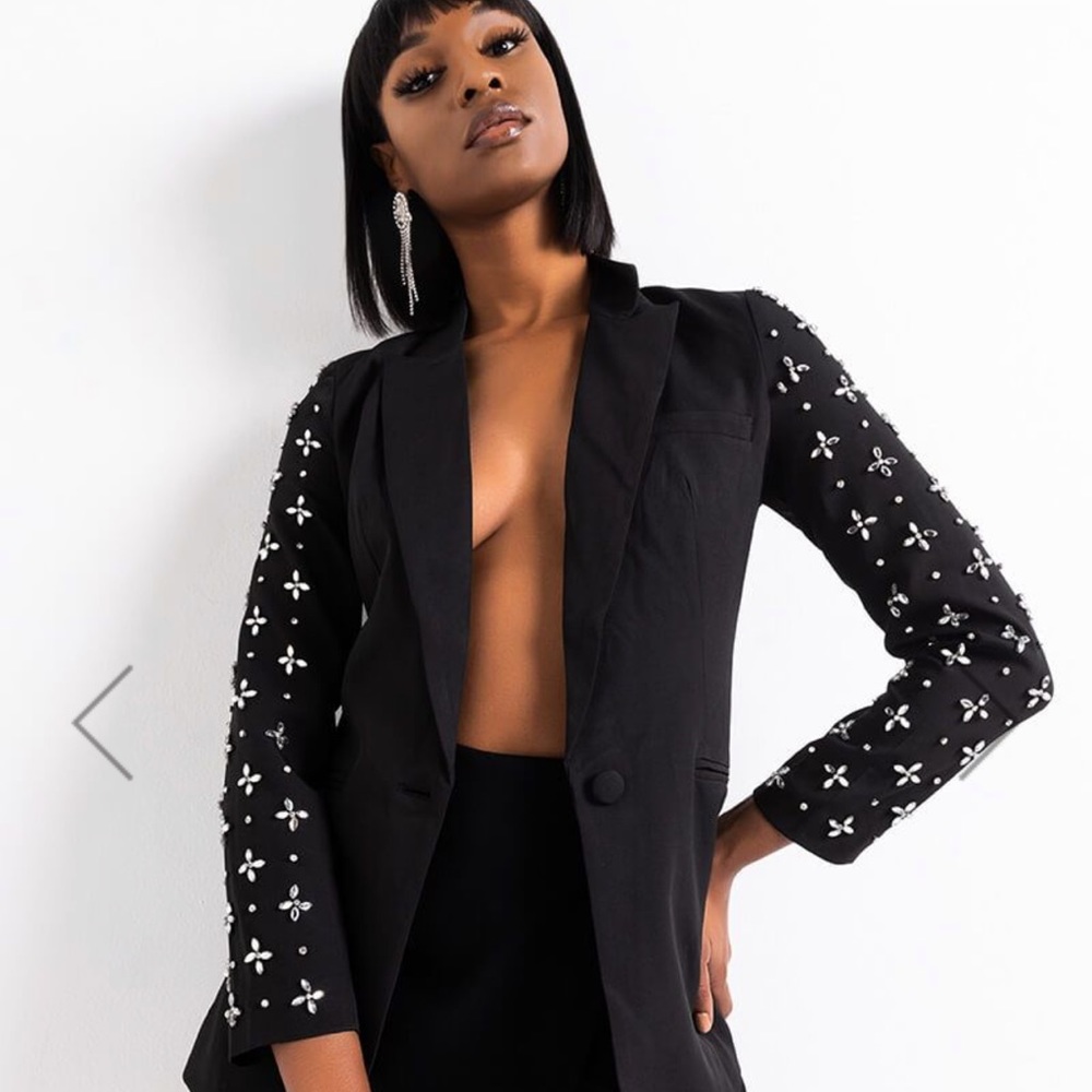 Khole embellished black blazer